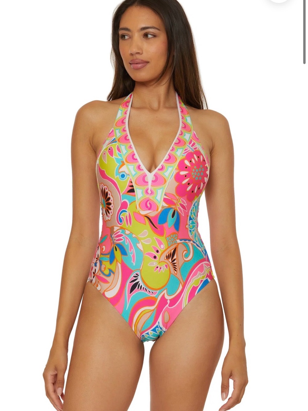 🌸Trina Turk🌸Venus Halter Swimsuit Sz 8-10-12-14 NWT